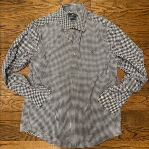 Vineyard Vines Performance Classic Fit Tucker Shirt, Navy Gingham, Men’s L